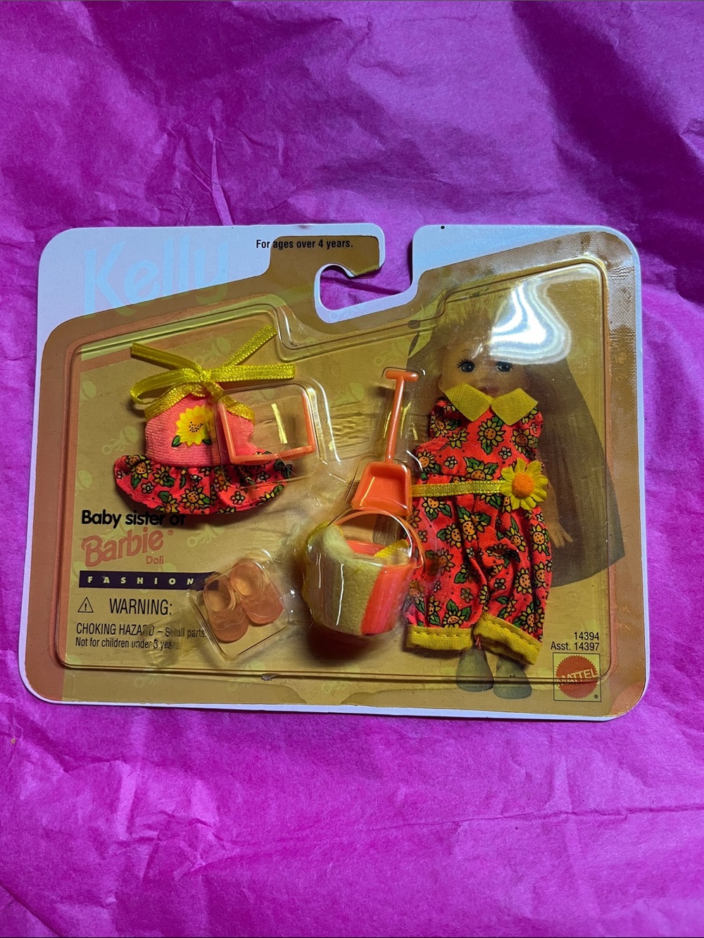 1995 Kelly Baby Sister of Barbie Floral Romper Set - Sun Damage